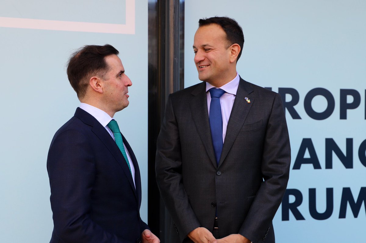 MerrionStreet.ie (@merrionstreet) on Twitter photo An Taoiseach <a href="/LeoVaradkar/">Leo Varadkar</a> arrived at the official opening of the European Financial Forum this morning, and was greeted by Martin Shanahan, CEO of <a href="/IDAIRELAND/">IDA Ireland</a> and MoS for <a href="/IRLDeptFinance/">Department of Finance</a> <a href="/michaeldarcy/">Michael D'Arcy</a>. An Taoiseach <a href="/LeoVaradkar/">Leo Varadkar</a> arrived at the official opening of the European Financial Forum this morning, and was greeted by Martin Shanahan, CEO of <a href="/IDAIRELAND/">IDA Ireland</a> and MoS for <a href="/IRLDeptFinance/">Department of Finance</a> <a href="/michaeldarcy/">Michael D'Arcy</a>.