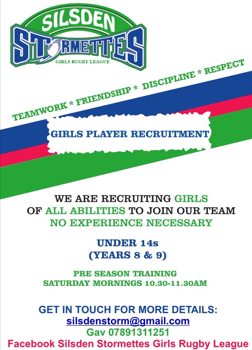 Recruiting girls!! @SouthCravenPE @BingleyPE @ParksideCulling  @holyfamilyPE @OakbankPE @Ilkleygrammar