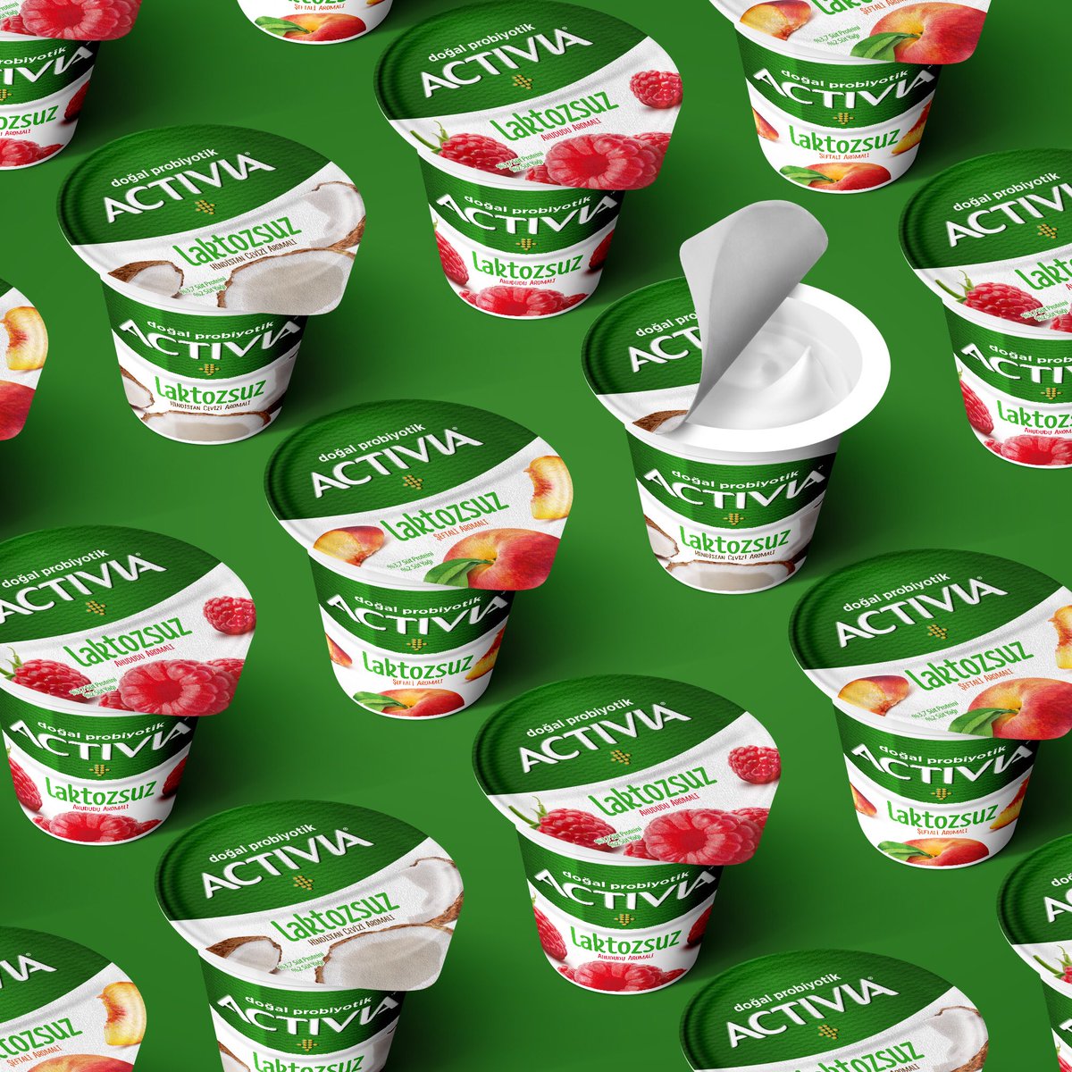 oit_live's tweet photo. Yeni Activia Laktozsuz serisinin tasarımında bizim imzamız var! Afiyet olsun💚😋 #packagingdesign #branding #packaging #packaginggraphics #graphicdesign https://t.co/GHOGar33nn