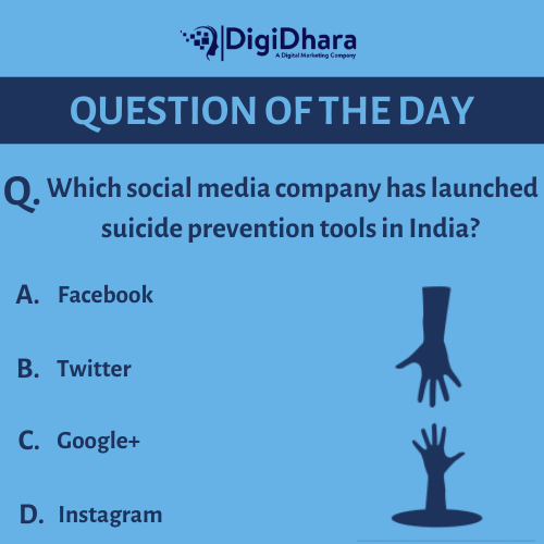 digidhara's tweet image. Question of the Day..
Comment your answers below..
#socialmedia #socialmediamarketing #socialmediacompany #suicide #preventiontool #digitalmarketing2020 #digitalmarketer #onlinemarketing #digitalmarketingforbusinesses #digitalindia #digitalworld #digitalera #digidhara #moradabad