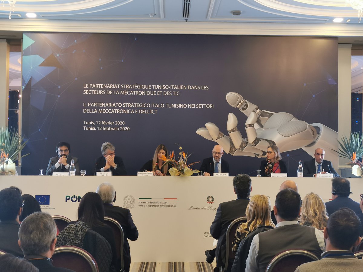 #ITATUNISI organizza Workshop"Le partenariat stratégique Tuniso-Italien dans les secteurs de la #Mécatronique et des #TIC", il 12 febbraio al SHERATON TUNIS HOTEL.