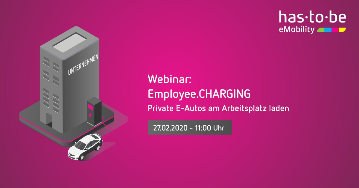 Sie wollen Ihren Mitarbeitern das Laden von privaten E-Autos am Firmenstandort ermöglichen?

In unserem kostenlosen einstündigen Webinar erfahren Sie alles über das Laden privater E-Autos an Ihrem Firmenstandort. 

Melden Sie sich jetzt an! 👇

register.gotowebinar.com/register/14861…
