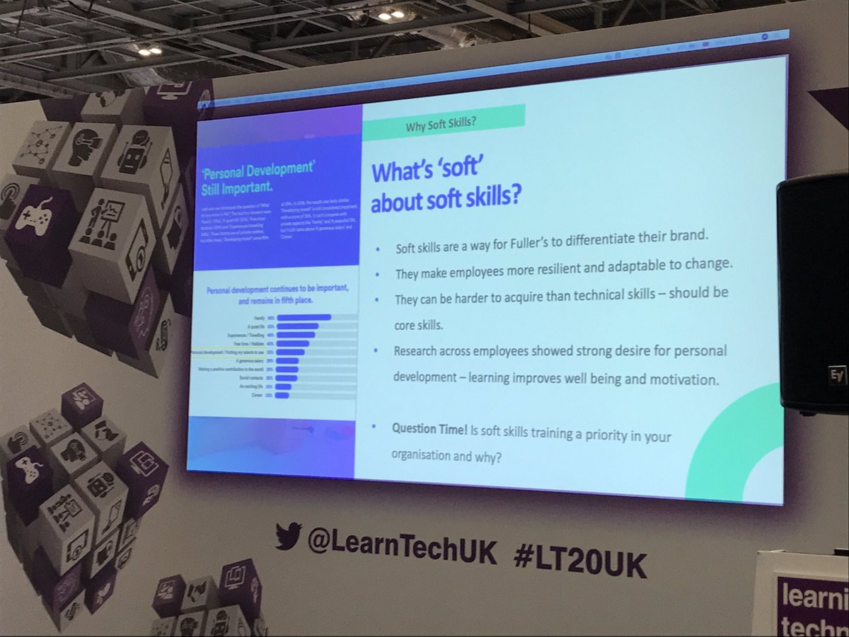 lboudes's tweet photo. What's soft about soft skills? #LT20UK 'they make employees more adaptable to change' https://t.co/oVj9ub2626