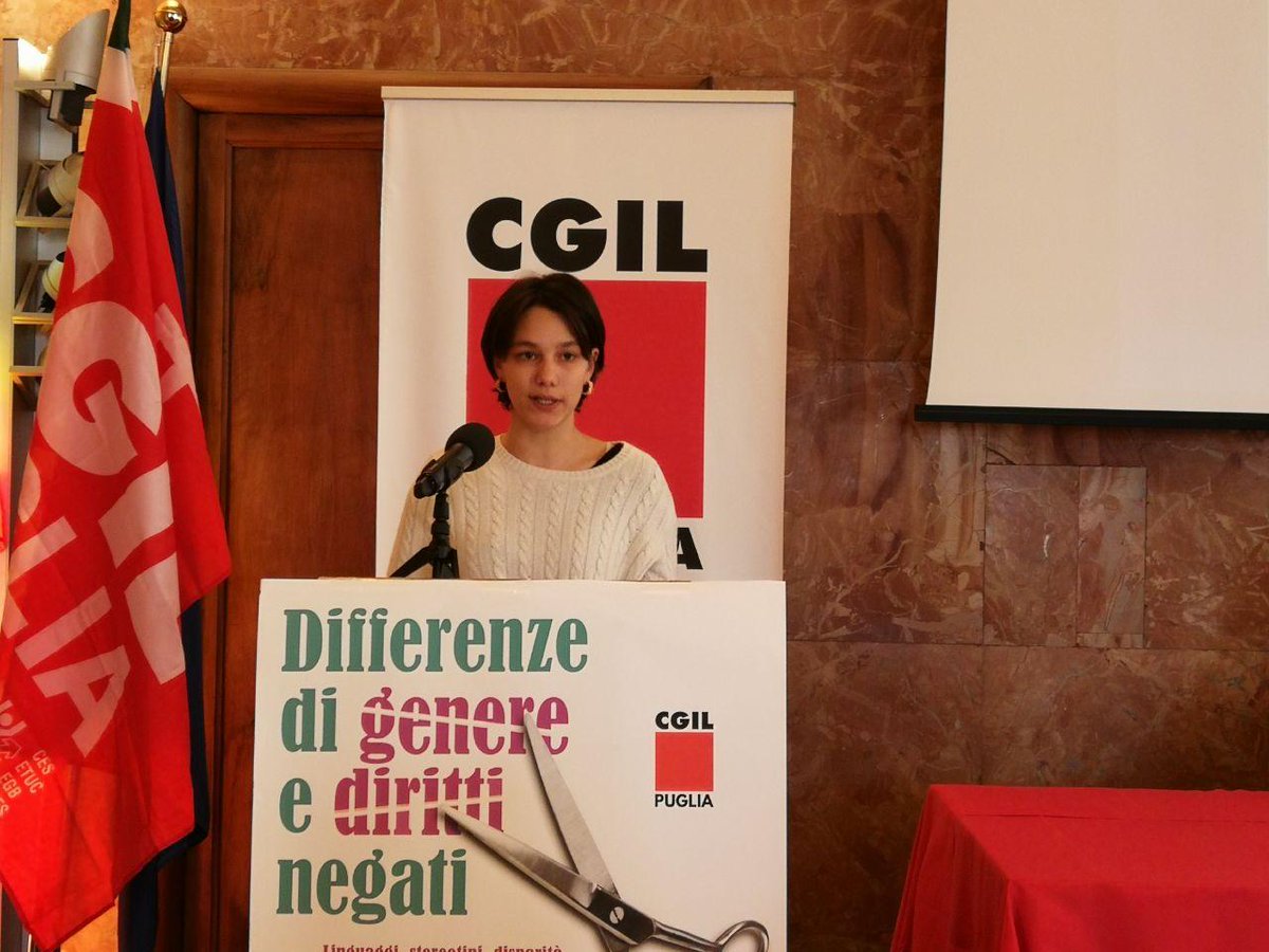 cgilpuglia's tweet photo. Interviene Matilda Bruno, @UdS_Studenti Bari: scuole e università sono i primi luoghi in cui le dinamiche sociali patriarcali trovano piena espressione e vengono alimentate e rafforzate diventando elemento intrinseco alla stessa idea di formazione nell’attuale modello https://t.co/gowX8FSWU5