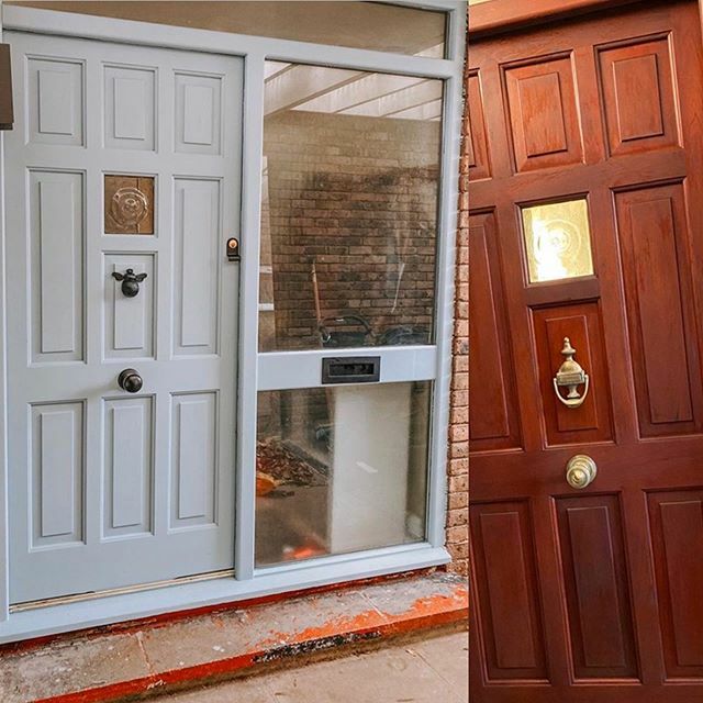 We love a before and after shot. And what a transformation <a href="/themummymiller/">Louise</a> ❤️ your renovated front door looks gorgeous!  Centre door knob, letter plate and cylinder door pull in smooth black.

#frontdoor #renovationproject #beforeandafter #blackdoorfurni… ift.tt/2wdYUe1