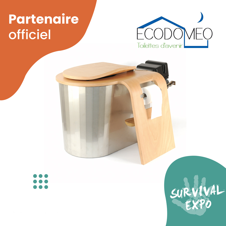 Réduire votre consommation d'eau c'est possible grâce aux toilettes sèches Ecodomeo, fabriquées et assemblées en France 🇫🇷
Venez les rencontrer lors de notre salon !
#survivalisme #ecoresponsable