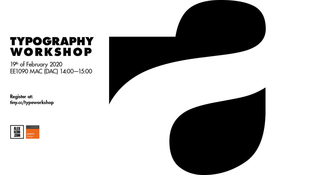 Worc_Enterprise's tweet photo. Call out for all students wanting to get involved and learning about current trends in typography. Sign up here: https://t.co/Cw0Ls52FLj https://t.co/x6dNcQdHvc