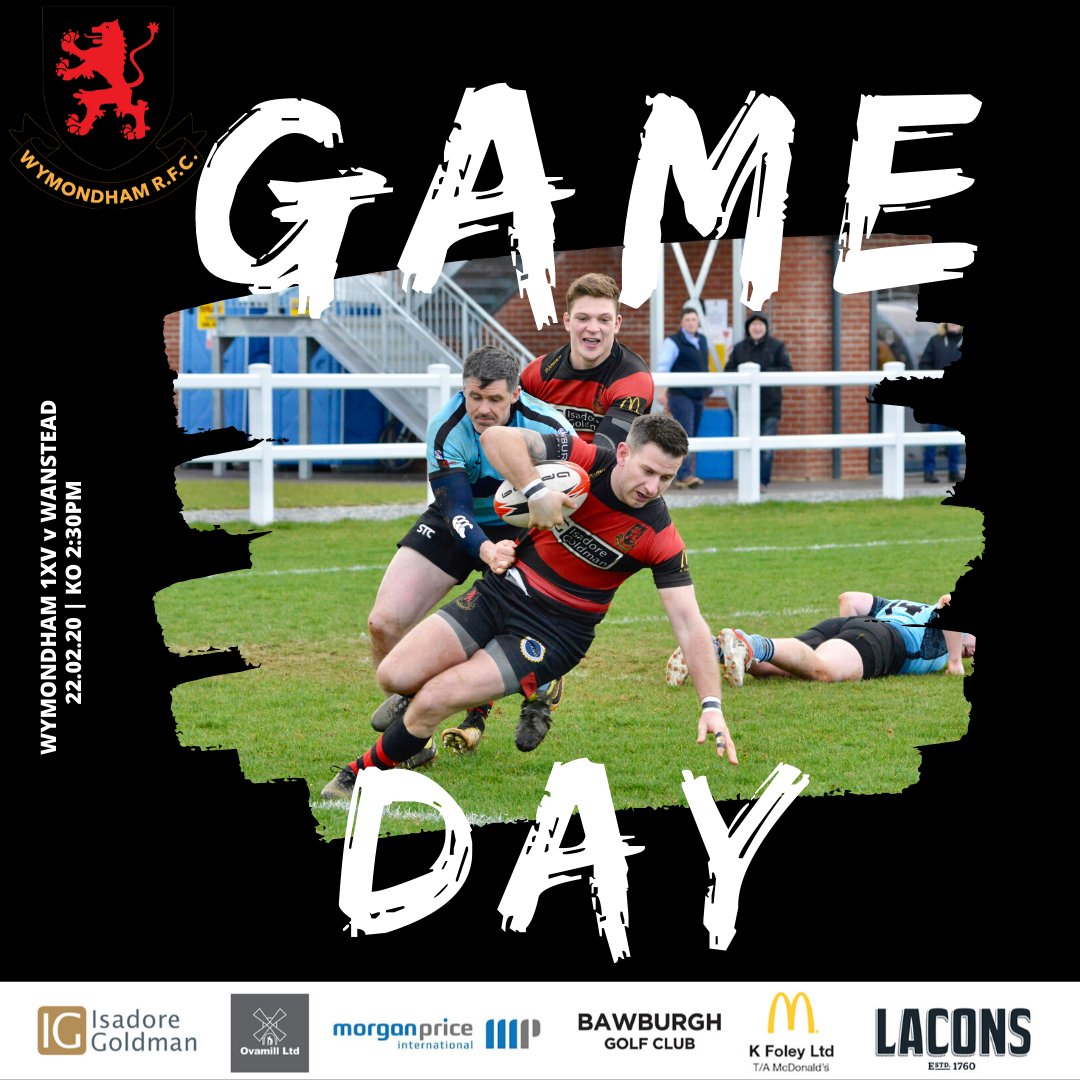 GAME DAY !!

Join us at Barnard Fields for WYMONDHAM 1XV v <a href="/WansteadRFC/">Wanstead Rugby Club</a> KO 2:30PM

The lunch is SOLD OUT but supporters food available from the hatch at The Red Lion Bistro during the game! 

#norfolk #norfolkrugby #wymondhamrfc #barnardfields #rugbyclub #goodluck #redandblacks