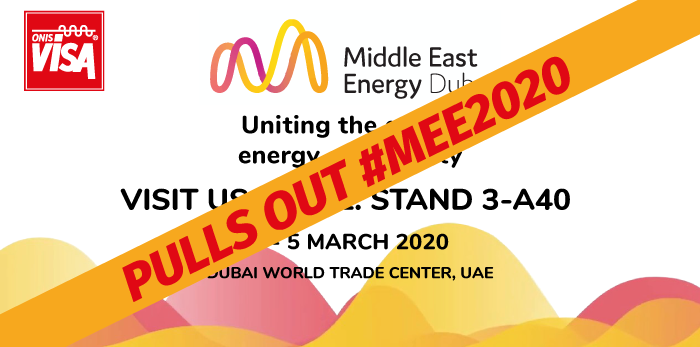 visaspa's tweet photo. Visa pulls out of Middle East Energy 2020!!!Considering the  #coronavirus outbreak, in order to guarantee the welfare of our employees, our customers and our partners, Visa SpA has taken the decision to withdraw from exhibiting @MEE  #MEE2020 #onisvisa #powergenarators https://t.co/SbdswdGoU9