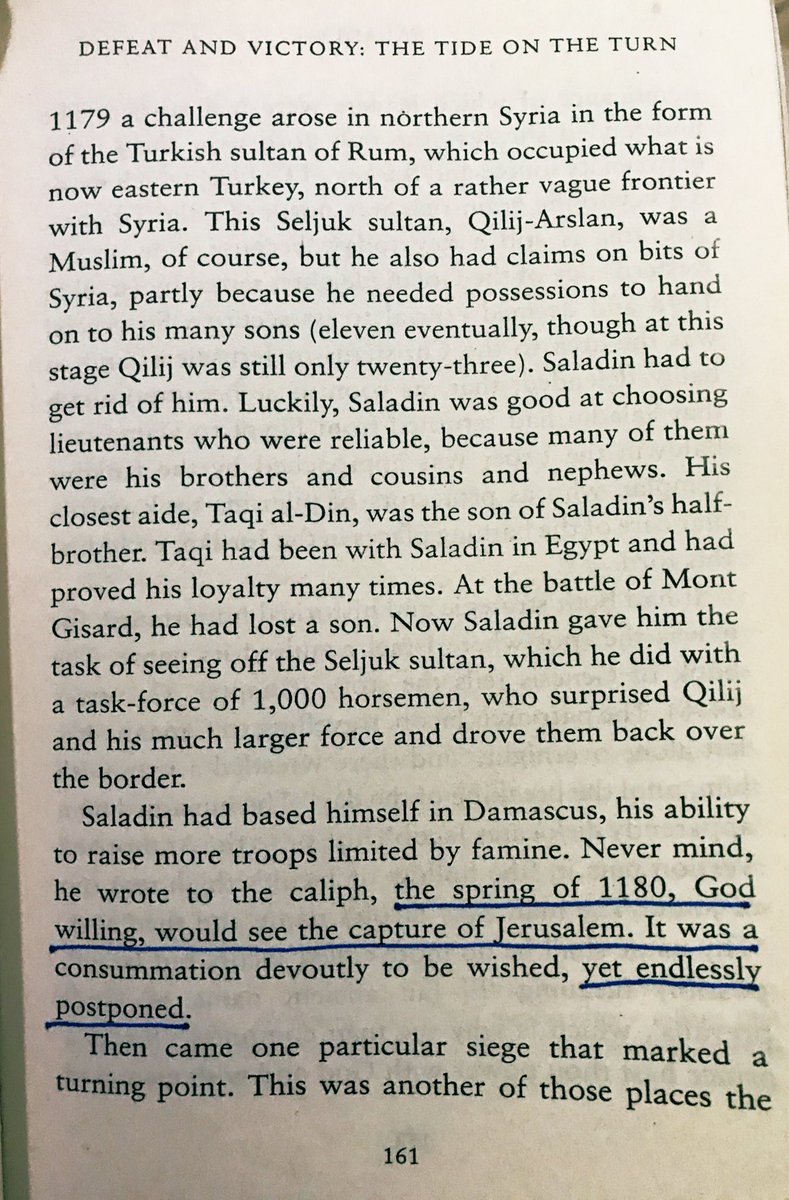 Saladin devoutly wished to conquer Jerusalem since 1180, however he endlessly postponed the great battle at Hattin untill 1187. #SaladinBiography authored by John Man  #100books2020  #bookscache