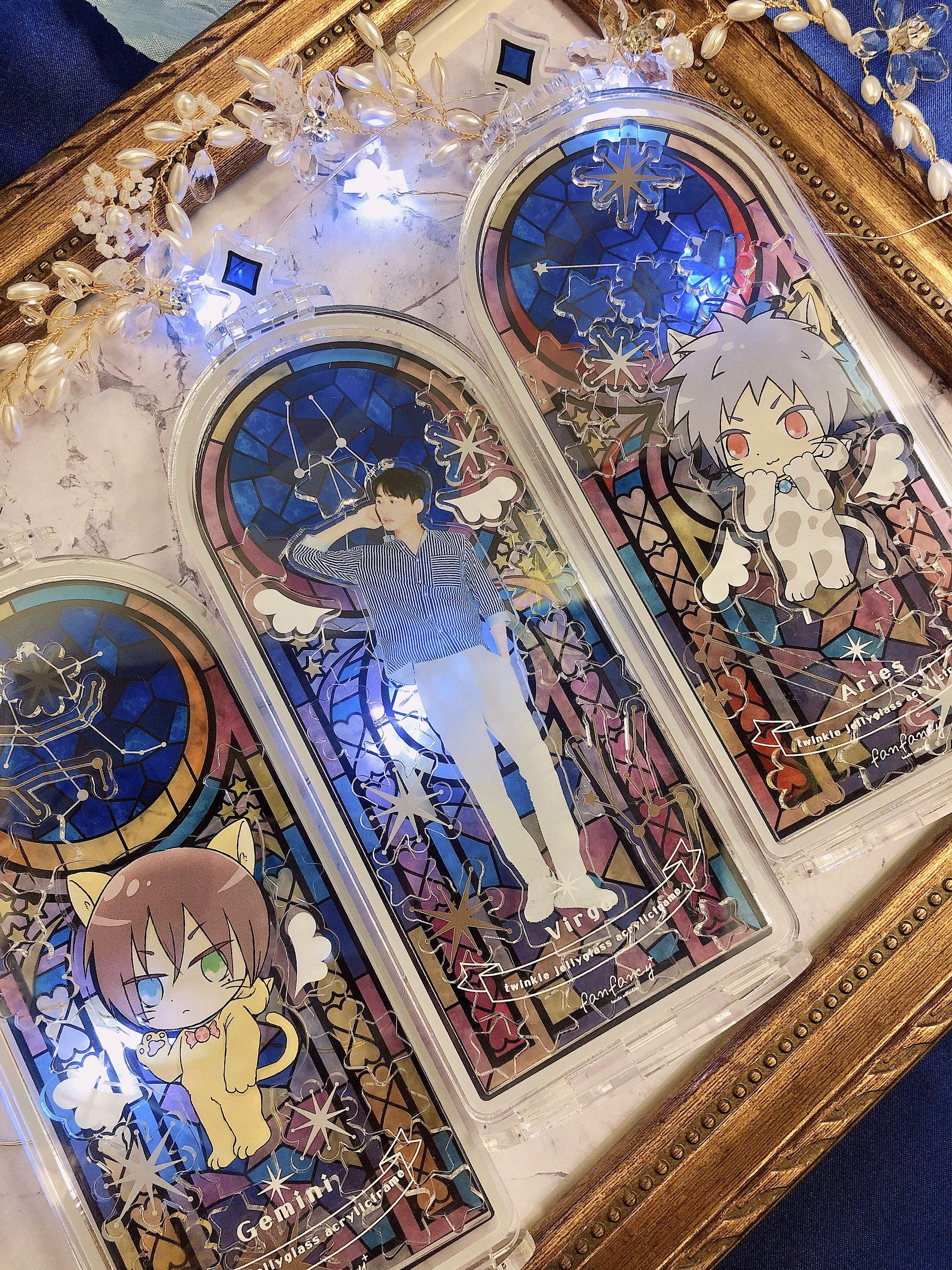 フクヤ FUKUYA トゥインクルムーン アクリルフレーム AGF ブルー