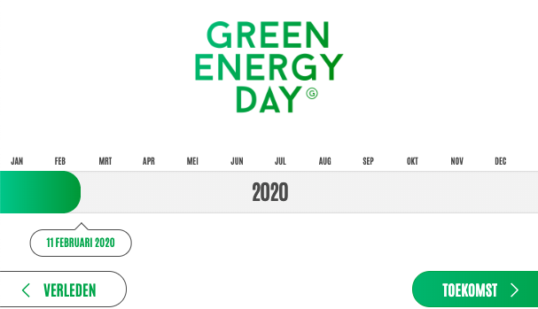 Als we alle duurzame energie die we in Nederland produceren achter elkaar zouden gebruiken, was het gisteren 'op'. Als we deze dag ieder jaar 10 dagen kunnen opschuiven, valt deze in 2050 op 31 december. Help je mee? greenenergyday.nl #greenenergyday #sustainable #energy