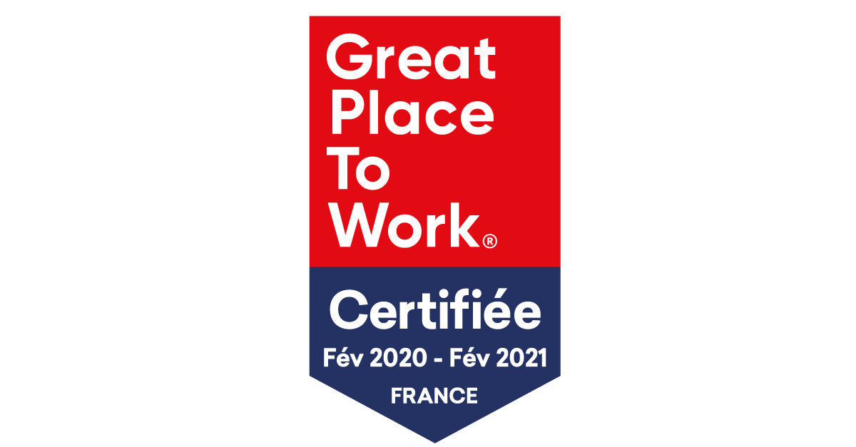 Objectware1's tweet photo. #CertifieeGPTW2020 #marqueemployeur #happinessatwork #objectware @GPTW_FRANCE 
Nous sommes heureux de faire partie des entreprises certifiées Great Place To Work® 2020 ! 
Merci à tous !! L’aventure continue. https://t.co/W9IQKpy0yG