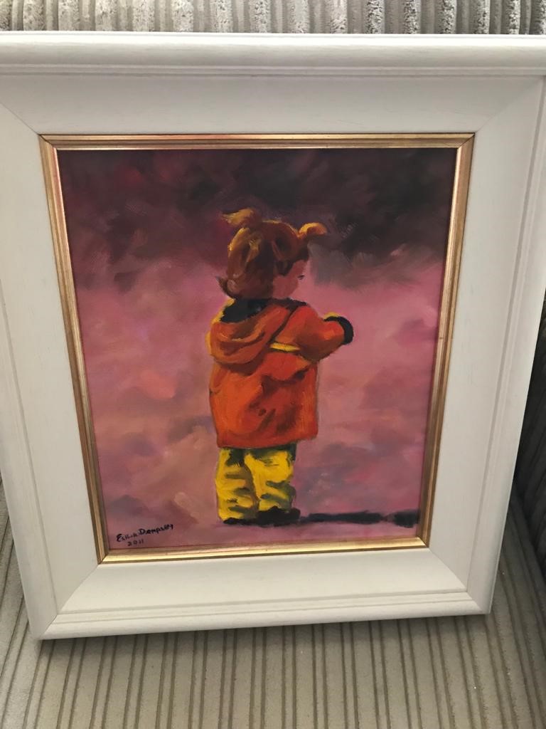 CRYIre's tweet image. Rathfarnham, Dublin artist Esther Dempsey has gifted us with this fabulous painting for #PureStyle.   We love it. A fantastic addition to our #Raffle at our annual Fundraiser in @InterConDublin on Friday 13th March.
Still time to get tickets - head to cry.ie.