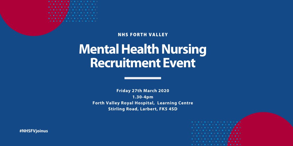 NHS Forth Valley (@nhsforthvalley) on Twitter photo 📢Calling all 3rd year nursing students & registered mental health nurses. Come along to our Mental Health Nursing Recruitment Event to find out about career opportunities across <a href="/NHSForthValley/">NHS Forth Valley</a> Book your FREE place today at tinyurl.com/qwmrwjg #NHSFVjoinus #workwednesday 📢Calling all 3rd year nursing students & registered mental health nurses. Come along to our Mental Health Nursing Recruitment Event to find out about career opportunities across <a href="/NHSForthValley/">NHS Forth Valley</a> Book your FREE place today at tinyurl.com/qwmrwjg #NHSFVjoinus #workwednesday