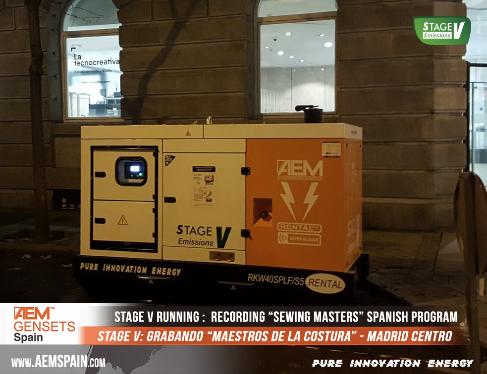 aemspain's tweet photo. Os dejamos algunas fotos donde ya están funcionando nuestros #generadores #Rental #SuperSilence con tecnología #StageV de ultra bajas emisiones. Eventos como; “MasterChef”, “Maestros de la costura” o el espectacular evento de fin de año de mapping de la casa de correos en Madrid. https://t.co/ao2cWTrplX