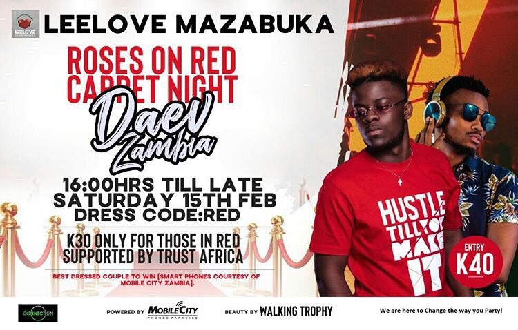 DaevZambia's tweet photo. LEELOVE VVIP Club Choma 14th FEB
LEELOVE VVIP Club Maz’ 15th FEB
See you there! #neverbeeneasy #kambakalove #meanttobe https://t.co/5wJy1TAjm5