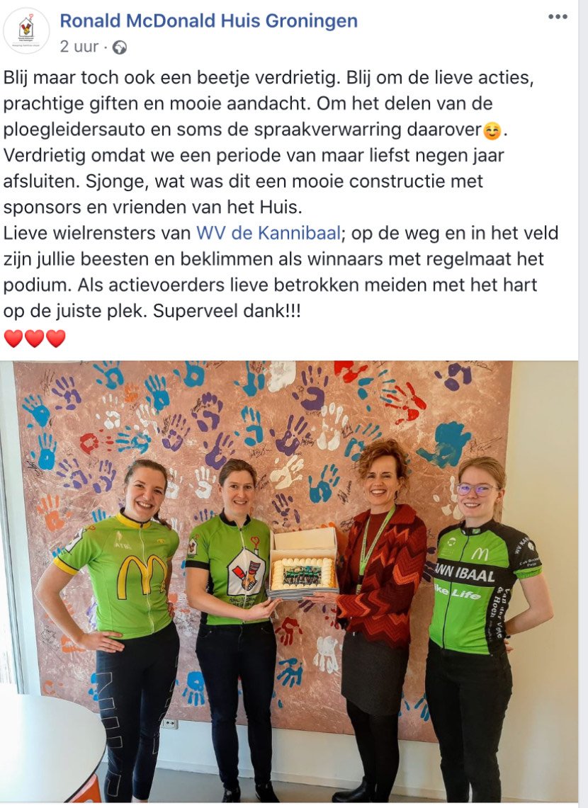 Lieve woorden van @RMcDHGroningen ❤❤❤