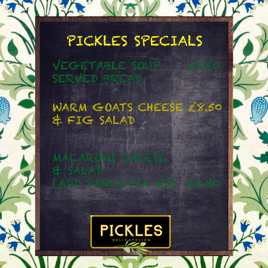 Treat yourself to one of our specials on this cold &amp; blustery day! #SpecialsBoard #PicklesBaildon #MidWeekTreat