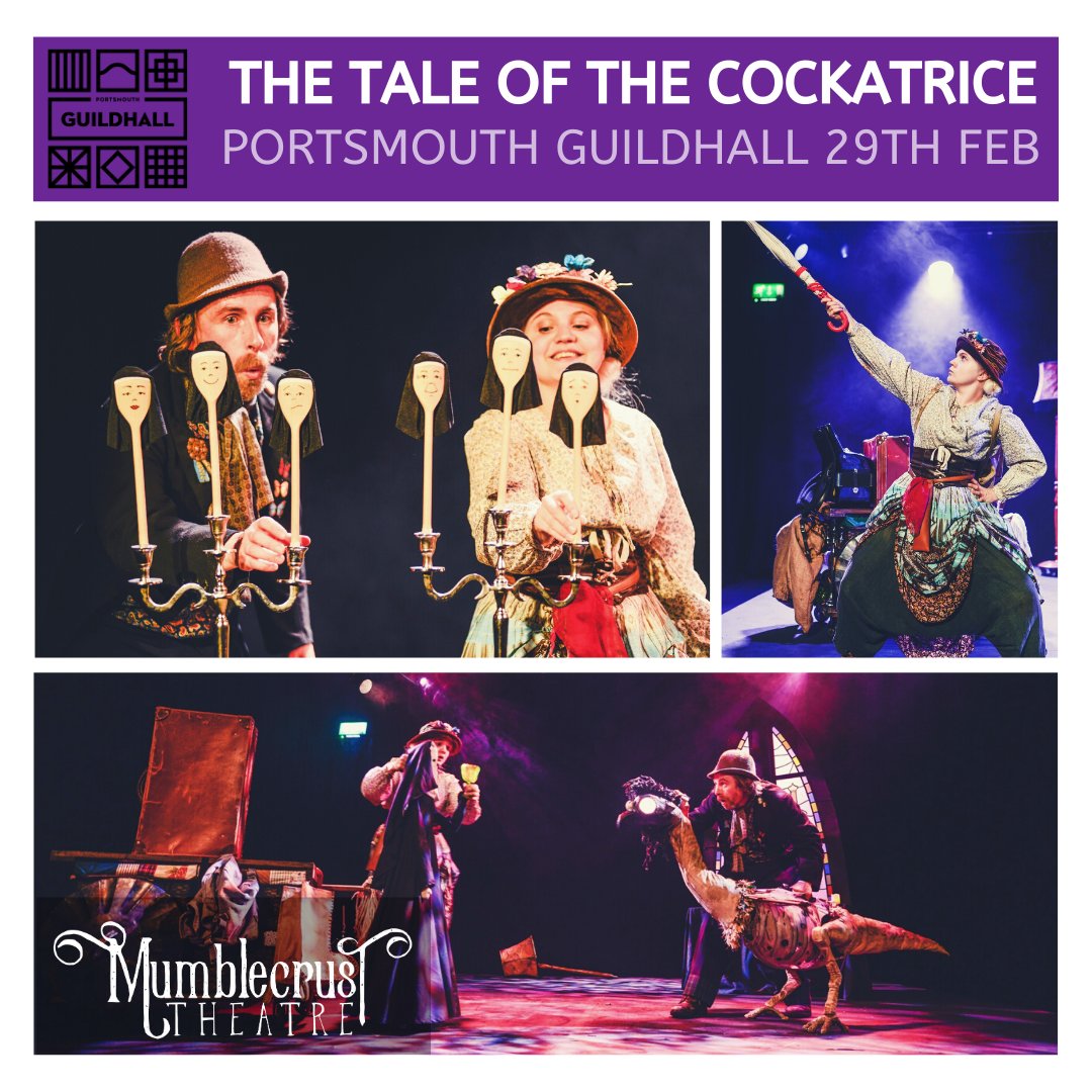 Mumblecrust's #AwardWinning show #TheTaleoftheCockatrice is coming to <a href="/PortsmouthGhall/">Portsmouth Guildhall</a> 29th Feb! ⭐️⭐️⭐️⭐️⭐️ - <a href="/voicemaguk/">Voice Magazine</a> ⭐️⭐️⭐️⭐️⭐️ - Primary Times. Book your tix! tinyurl.com/uq685ap #FamilyTheatre #puppetry #music #storytelling #mumblecrust #cockatrice #arts #kids #whatson