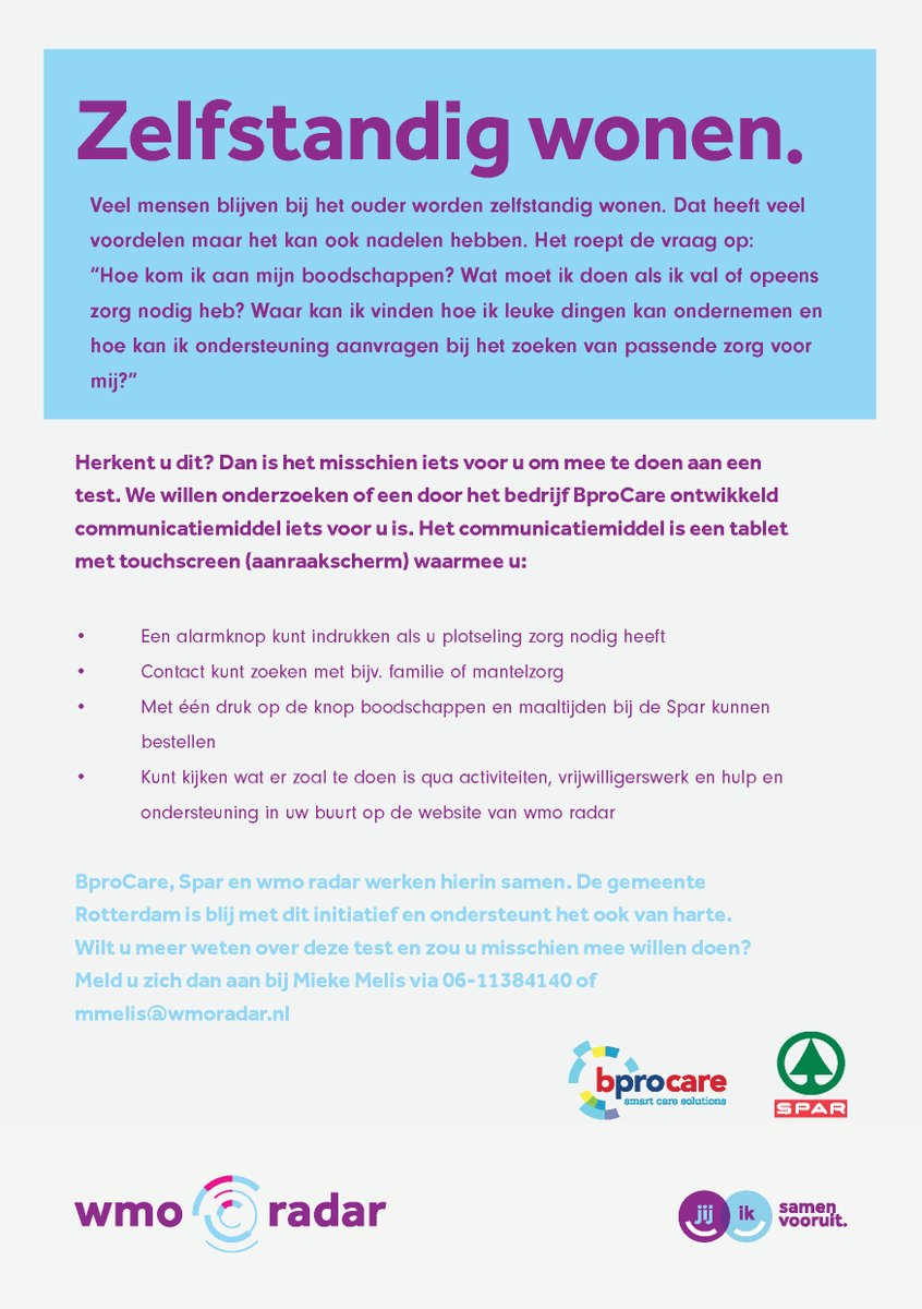 #ehealth is een belangrijk thema binnen Incluzio. Het ontwikkelen en inzetten van mogelijkheden om ouderen langer thuis te laten wonen helpt om de zorg in Nederland logisch en duurzaam te organiseren. Geweldig initiatief bij de collega's van <a href="/WmoRadar/">Wmo Radar</a>!