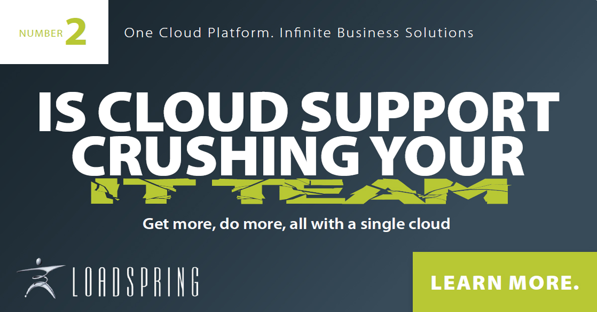 LoadSpring's tweet image. Our #LOADSPRINGCLOUDPLATFORM provides 24/7 legendary #cloud and app support for flawless project software performance. Lighten the burden on your over-worked IT team &amp;amp; let us do all the heavy lifting to turbo charge your business success!  Learn more at: ow.ly/emrb30qfYzu