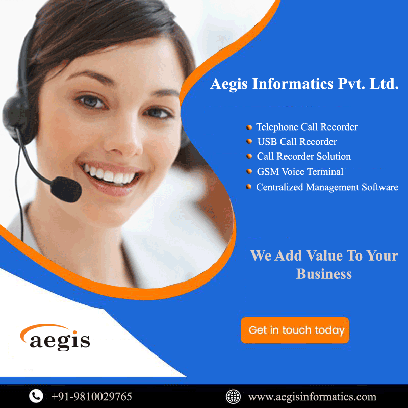 aegisinformatic's tweet image. Aegis Informatics Pvt. Ltd. offers a excellent range of telephone call recorders such as USB Voice logger, PCI Voice Logger

#Telephonecallrecorder #USBcallrecorder #Callrecordersolution #Callrecordingsystem #USBvoicelogger #PRIvoicelogger #Standalonevoicelogger