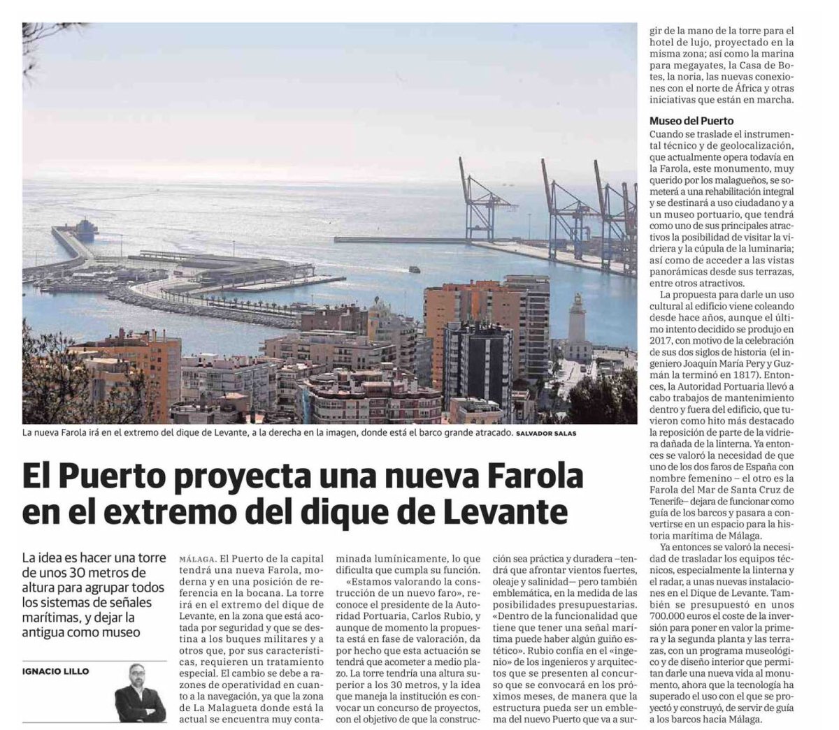 Al Sur, se le olvida mencionar el verdadero motivo de ese supuesto traslado.
La pretendida construcción de un #rascacielos, justo delante #LaFarola, interrumpiría la señal luminosa, y por tanto anularía su actual función:ayuda a la navegación. #Farolicidio diariosur.es/malaga/puerto-…