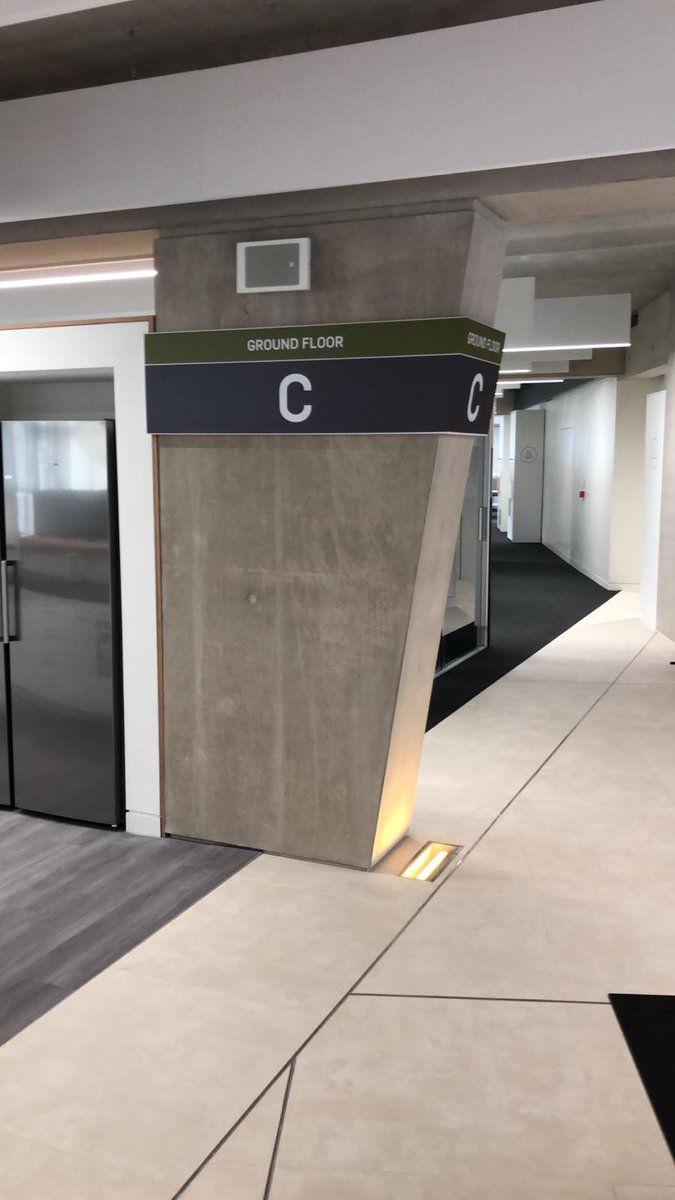JAS designed, manufactured and installed several level indicators to the internal columns at Woodcote Grove along with free-standing moveable totems and wall mounted directories. This was very well received by the client and we received a glowing testimonial.