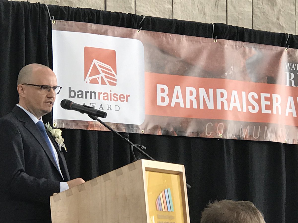 Congratulations ⁦<a href="/farwell_WR/">Mike Farwell</a>⁩ on receiving the BarnRaiser award! ⁦<a href="/PolingRecord/">Jim Poling</a>⁩ ⁦<a href="/WR_Record/">Waterloo Region Record</a>⁩