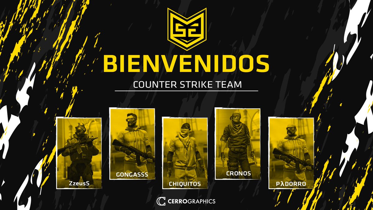 🙋🏻‍♂️¡Buenas tardes!

Como ya anunciamos esta mañana, hoy  #csgo vuelve a nuestro club. 

En esta ocasión tenemos el placer de presentar a nuestra nueva squad. 
Ellos son:

👤 | <a href="/Zz3uSs_/">Zz3uSs_</a>
👤 | <a href="/adriannpg_/">GON</a>
👤 | @ChiquitoCSGO
👤 | @TPSCronos
👤 | <a href="/padorro_cs/">ρλd</a>

¡Bienvenidos!

#GoMSE💛