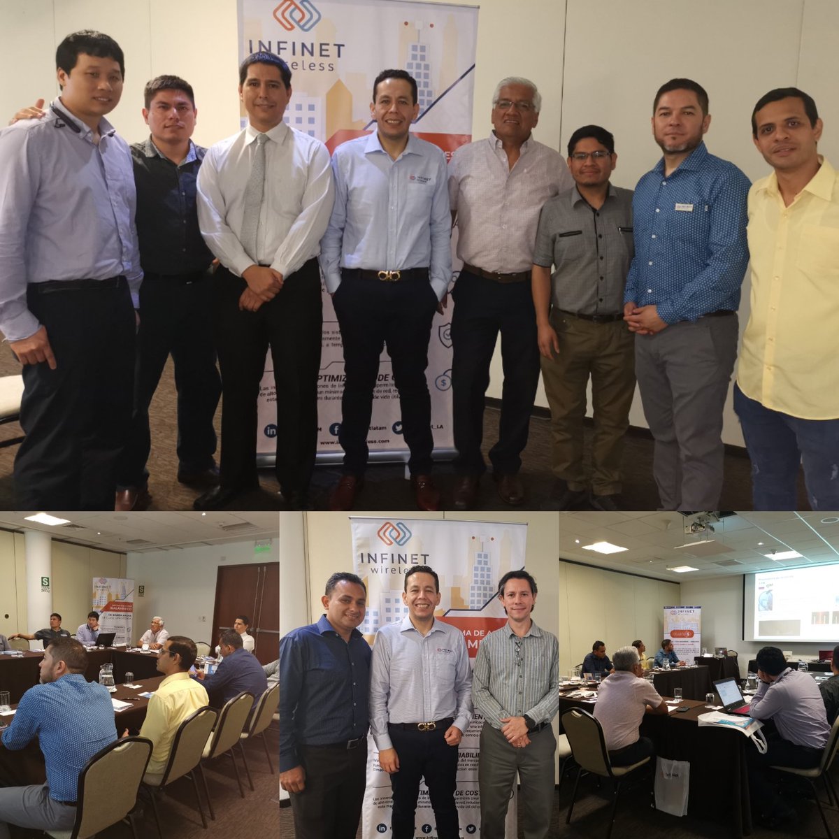 InfiNet_LA's tweet photo. Gracias a todas las empresas del sector tecnológico que nos acompañaron en primer  el taller #Quanta5 de #InfinetWireless en Lima y a nuestro distribuidor #Ticashop https://t.co/91pcHM25QY