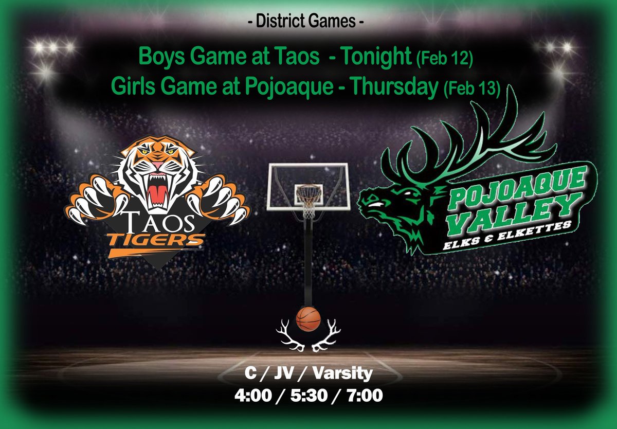 District Games against Taos! 
Let's go Elks &amp; Elkettes!!