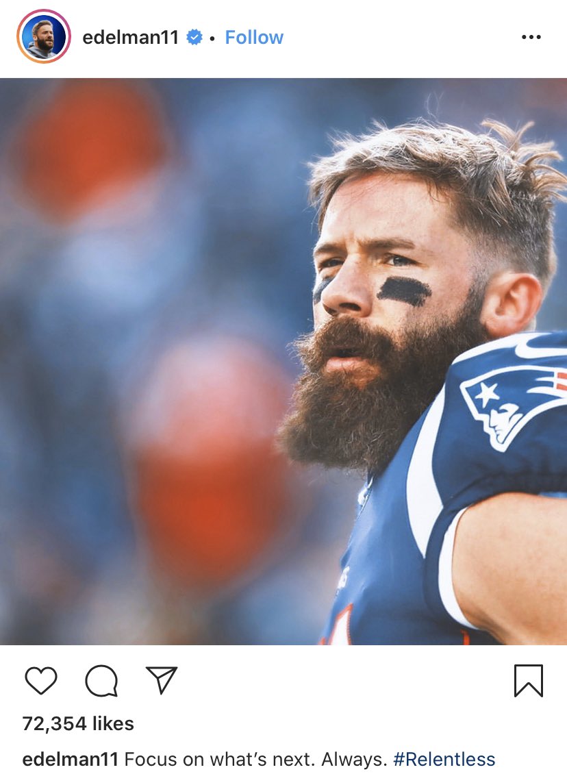 RaulNBCBoston's tweet photo. #Patriots wide receiver Julian Edelman posts this and check out Tom Brady’s response. https://t.co/SHsAZAERE8