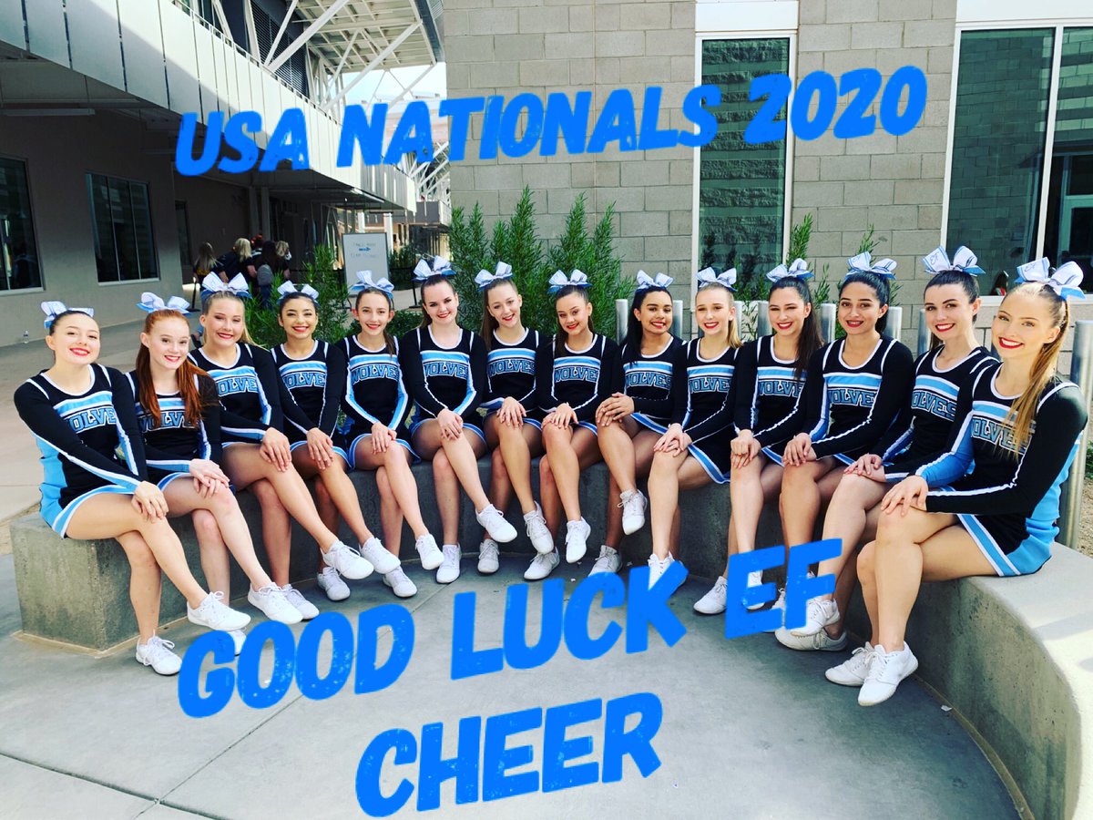 efwolvesspirit's tweet photo. Good luck EF Pom &amp; Cheer Competition teams at USA Nationals this weekend!  GO WOLVES 💙🐾 https://t.co/ZeOSzK7ORb
