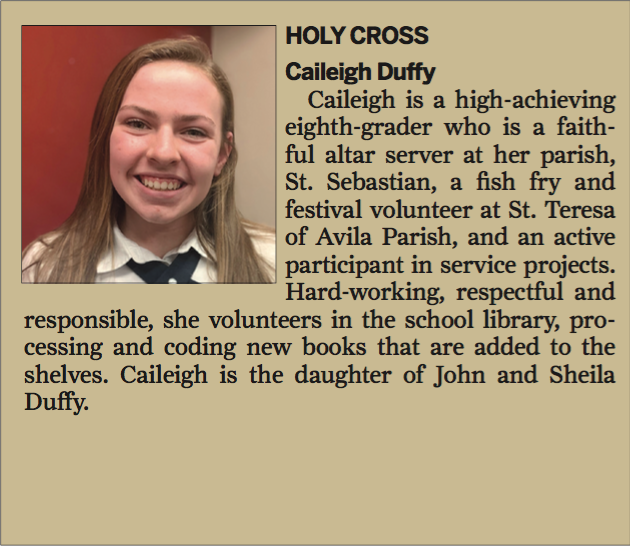 PghCathnews's tweet photo. Congratulations to Caileigh Duffy of Holy Cross in Ross Twp., an outstanding student who lives her faith every day. https://t.co/YfRX6rd741