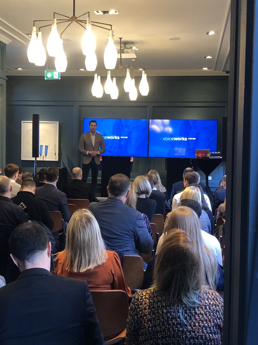 And we’ve kicked off our first #VoiceWorks event here in Dublin!  A great crowd ready to hear about a host of audio possibilities. #VoiceFirst