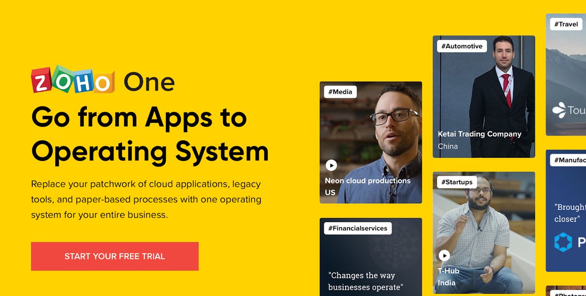 CRMSystemOnline's tweet image. RT  RT @RichBohn: Zoho One Review: A Small Business Unified Platform Thats Affordable #CRM @Zoho @DIYMarketers bit.ly/2tNEeZd
