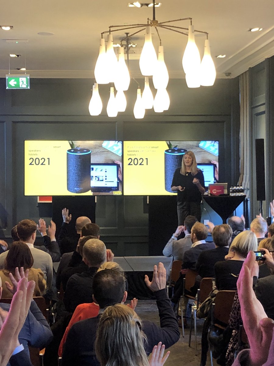 Sophie Hind taking us through the state of play currently and the future of the audio market. #VoiceFirst