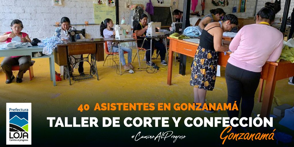 prefecturaloja's tweet photo. 👕👖👗 #AprendeYEmprende | Capacitamos a los emprendedores de la provincia, esta vez Gonzanamá se beneficia con el [Taller de #CorteYConfección].

📌 #GONZANAMÁ

#MatildeHidalgo | #CASMH | #CaminoAlProgreso✔ https://t.co/ljpok6P0wA