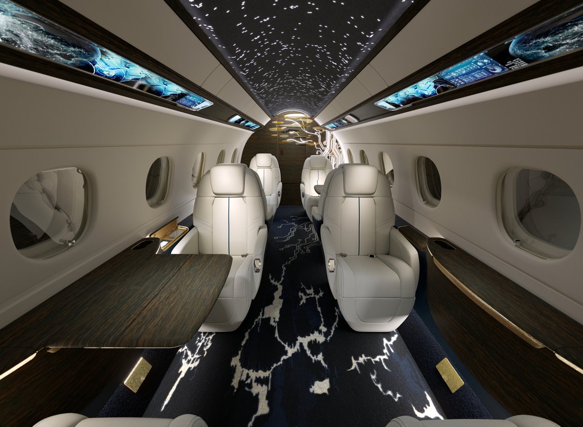 embraer's tweet photo. Provando que investir em sustentabilidade é o caminho certo, o conceito #Praeterra do #Embraer #Praetor600 foi indicado ao prêmio Private Jet Design — Concept Award no International Yacht & Aviation Awards de 2020. #Embraer50 #EmbraerStories https://t.co/aPDaUdvjEs