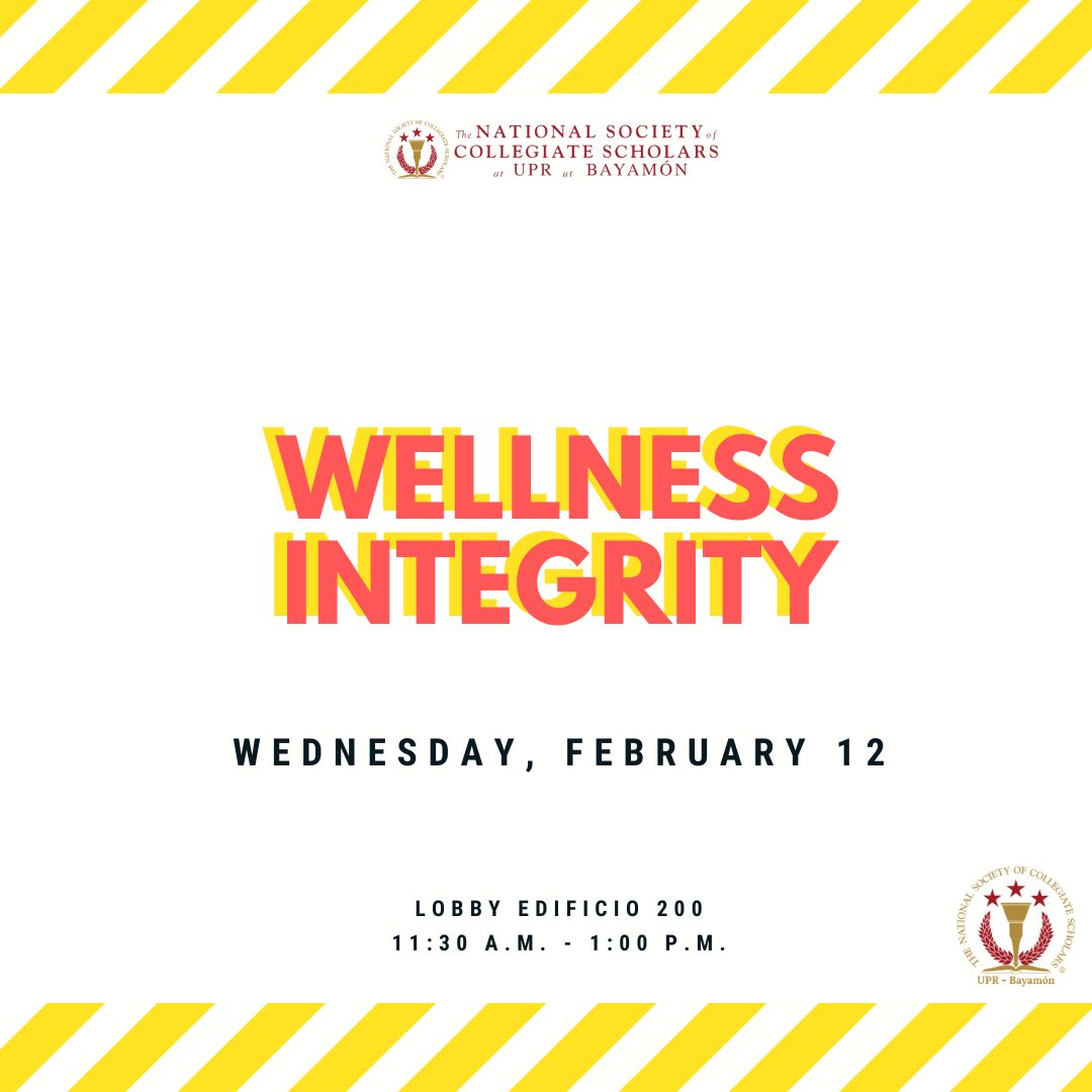Buenos días! 

Le invitamos a que celebren el tercer día de 𝐈𝐧𝐭𝐞𝐠𝐫𝐢𝐭𝐲 𝐖𝐞𝐞𝐤, 🧘🏼‍♂️𝐖𝐞𝐥𝐥𝐧𝐞𝐬𝐬 𝐈𝐧𝐭𝐞𝐠𝐫𝐢𝐭𝐲 🧘🏼‍♀️ Pasen por el lobby de los 200 de 11:30 a.m. a 1:00 p.m. para recibir una merienda! 

Les esperamos! 🤠💙✨