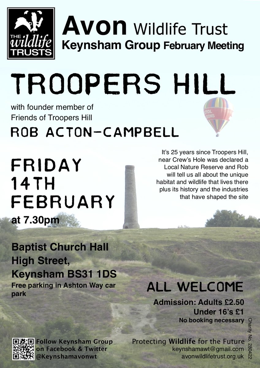 keynshamavonwt's tweet image. Enjoy love for nature this Valentine&apos;s Day - join us to celebrate 25 years (and more) of Troopers Hill Local Nature Reserve, with @RobCrewsHole @avonwt  @TroopersHill  @keynshamvoice @KeynshamCouncil  #talk #naturetalks #localgroups #charity #wildlifetalk #Nature  #Landscape