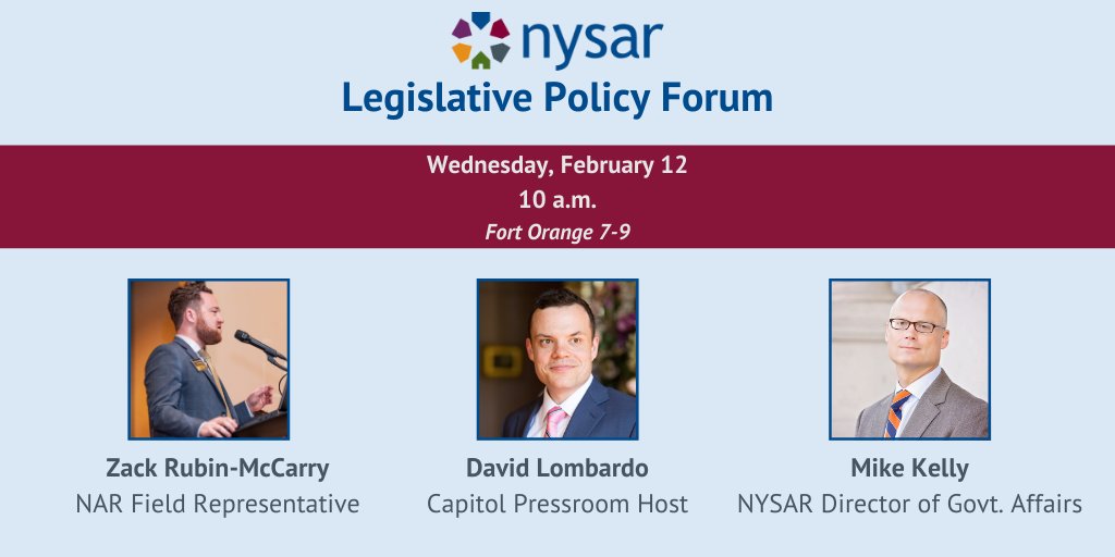 NYSAR_News's tweet photo. Listen to an update on legislative and policy issues from @nardotrealtor Field Representative Zack Rubin-McCarry, WCNY’s @CapPressRoom Host David Lombardo and @NYSAR_GA Director Mike Kelly today at 10 a.m. 

@NYSAR_GA #NYSARMWBM #MWBM20 #TEAMNYSAR https://t.co/fEyBVyzWuq