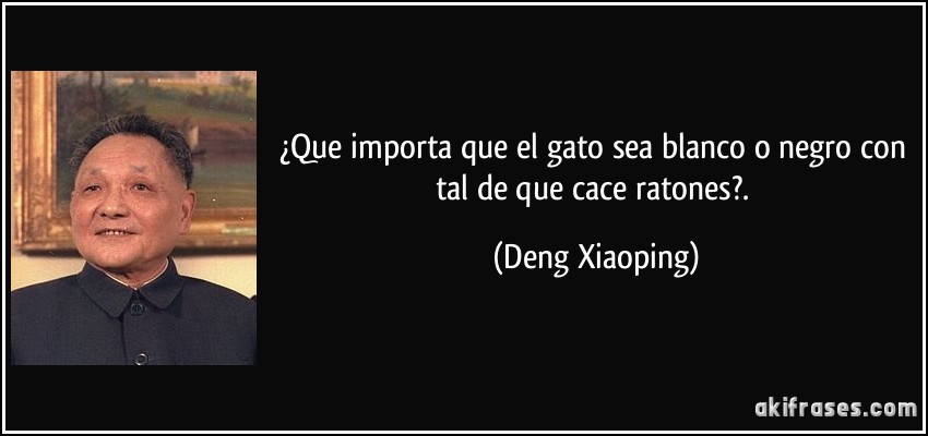 Ramiro Castiñeira on X: "Una vez que ese demente murió (1976), arrancó el  éxodo idiológico de China hacia una economía de mercado. Con la histórica  frase "No importa de que color sea