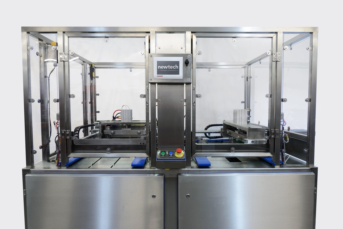 NewtechUK's tweet photo. Available immediately, this mechanical slicing system is designed for portioning industry standard 18” x 30” #traybake products such as #shortbread, #flapjacks & #Brownies https://t.co/7WAzdkZhHo
#bakery #portioning #cutting #Automation #ukmfg #ManufacturingUK #WednesdaySuperSale https://t.co/dNUwsPR5jc