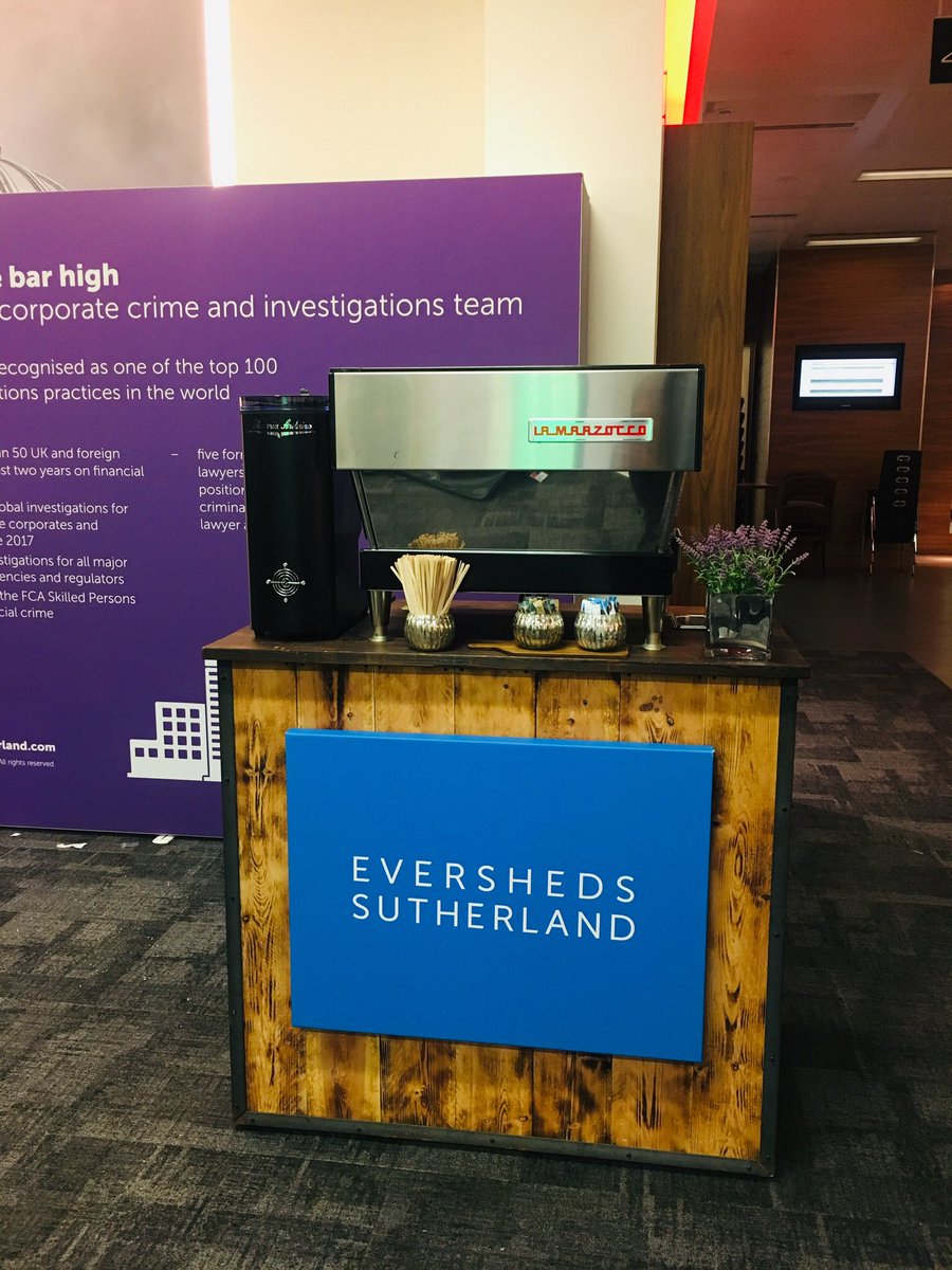 Back again with our friends Eversheds Sutherland at one of our favourite venues <a href="/etcvenues/">etc.venues</a> #stpauls #coffee #conference #barista #eventprofs #eventcoffee #mobilecoffee #exhibitionstand #coffeebardecor #london #lamarzocco #evershedssutherland #eventservices #eventplanning