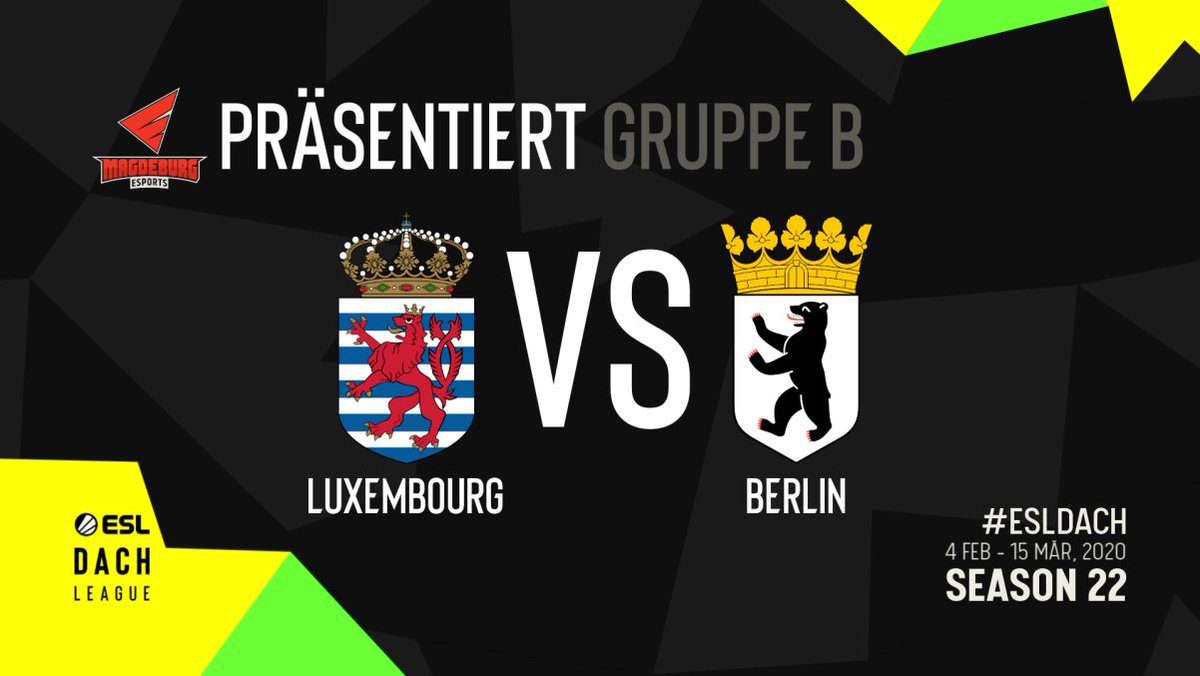 Heute Abend geht es wieder rund! Wir spielen gegen Luxembourg in der #ESLDACH League! Auf gehts es!

<a href="/bLooDyyY_cs/">bLooDyyY</a> 
<a href="/nivb3x_cs/">NiVB3X</a> 
@SnacKZ1337 
#ENMY
#SnowSaiyajin

Um 20 Uhr geht es los auf: twitch.tv/magdeburgespor…