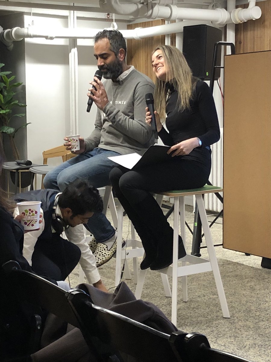 SwrightArch's tweet image. ⁦@WomenInPropTech⁩ ⁦@asharma⁩ #knotel founder fireside chat with @nikki greenberg #nycdevelopment