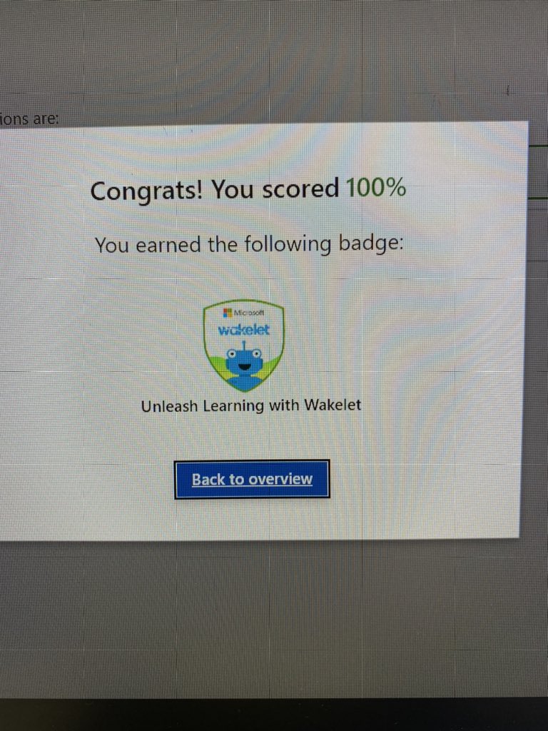 Riding the wakelet wave, a new collaboration space introduced by <a href="/StrathDigitalEd/">Tracy Atkinson</a> looks like it will be really useful pulling everything together. Another badge to my name 👍🏻 <a href="/MSFTScotland/">Microsoft Scotland</a> <a href="/MicrosoftEDU/">Microsoft Education</a> #wakeletwave
